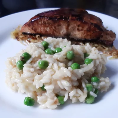 Recipe of Leek and peas risotto on the DeliRec recipe website