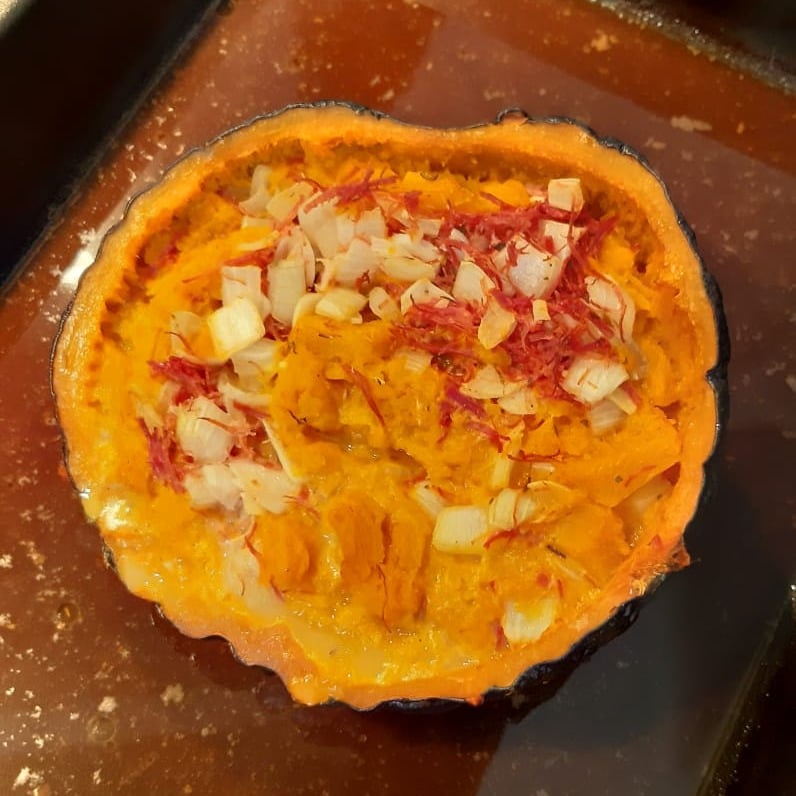 Photo of the Cabotiá pumpkin stuffed with dried meat – recipe of Cabotiá pumpkin stuffed with dried meat on DeliRec