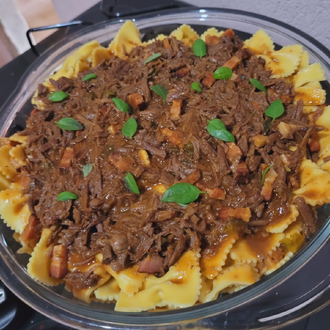 Photo of the Bow tie with pot meat sauce – recipe of Bow tie with pot meat sauce on DeliRec