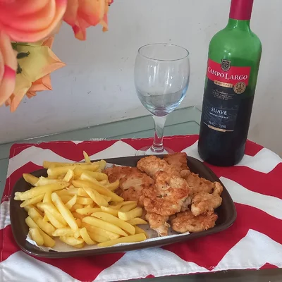Recipe of Chicken Filet with French Fries on the DeliRec recipe website
