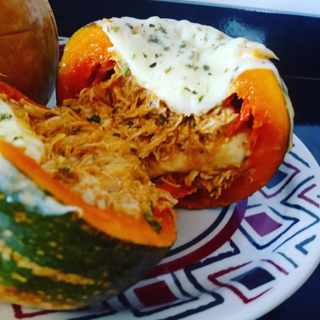 Photo of the Pumpkin stuffed with chicken and cheese – recipe of Pumpkin stuffed with chicken and cheese on DeliRec