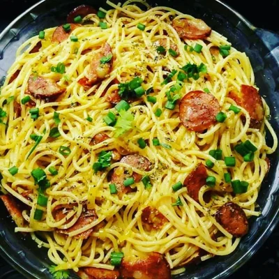 Recipe of noodles with pepperoni on the DeliRec recipe website