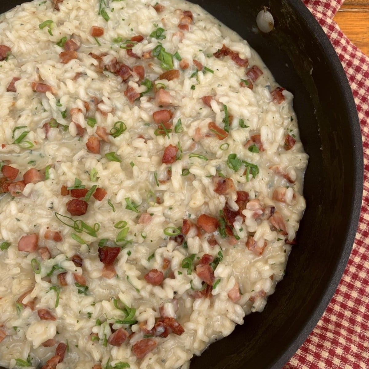 Photo of the Bacon Risotto with Gorgonzola – recipe of Bacon Risotto with Gorgonzola on DeliRec