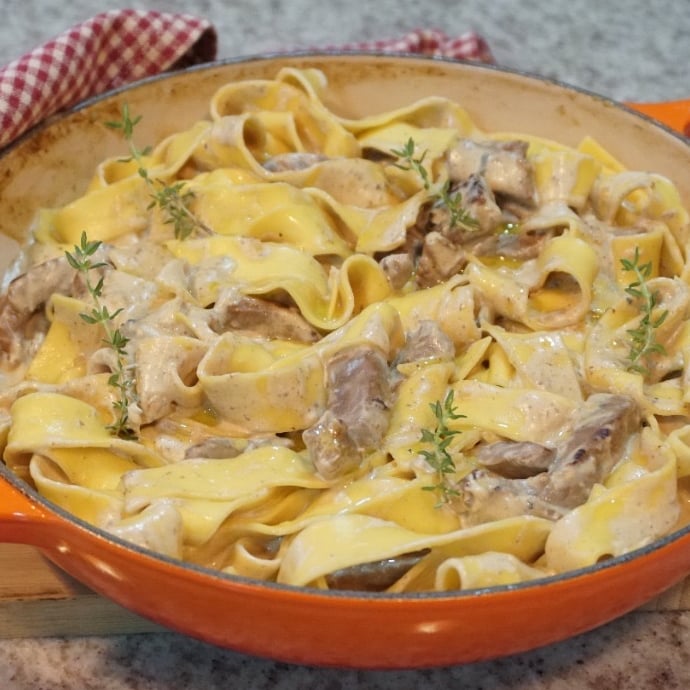 Photo of the Papardelle with filet and gorgonzola – recipe of Papardelle with filet and gorgonzola on DeliRec