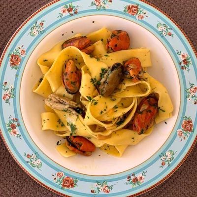 Recipe of Papardelle with mussels on the DeliRec recipe website