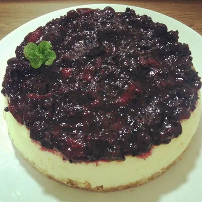 Recipe of red fruit cheesecake on the DeliRec recipe website