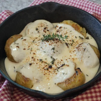 Recipe of Mashed Potatoes with Cheese Sauce on the DeliRec recipe website