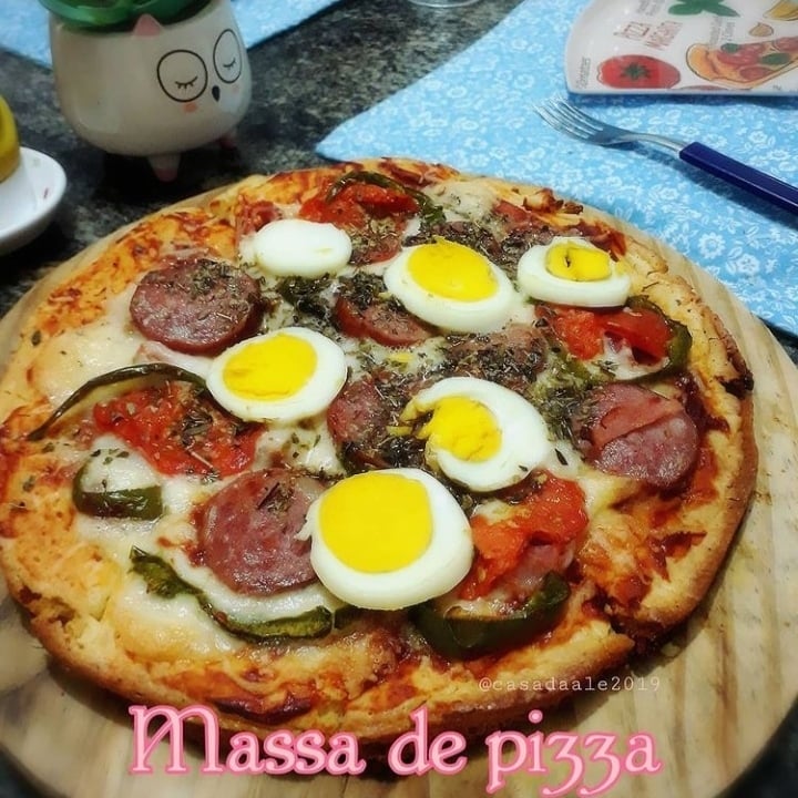 Foto da massa de pizza de liquidificador  - receita de massa de pizza de liquidificador  no DeliRec