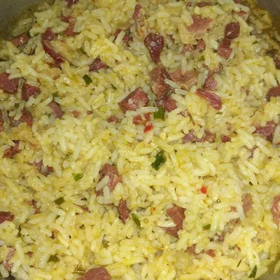 Recipe of rice with pepperoni on the DeliRec recipe website