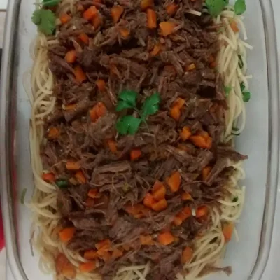 Recipe of Spaghetti with meat. on the DeliRec recipe website