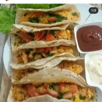 Receita de Tacos mexicanos de frango no site de receitas DeliRec