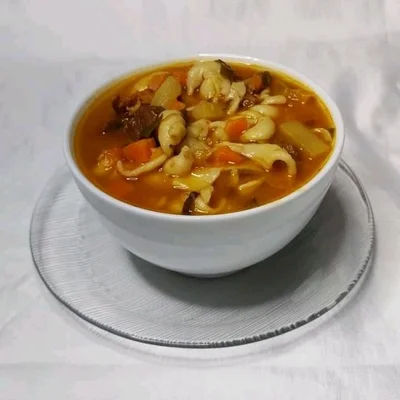 Receita de Sopa de batata com cenoura no site de receitas DeliRec