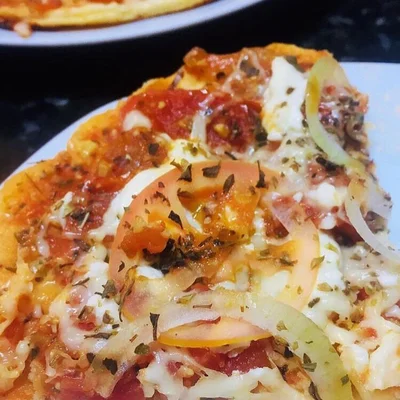 Recipe of Frying pan healthy pizza on the DeliRec recipe website