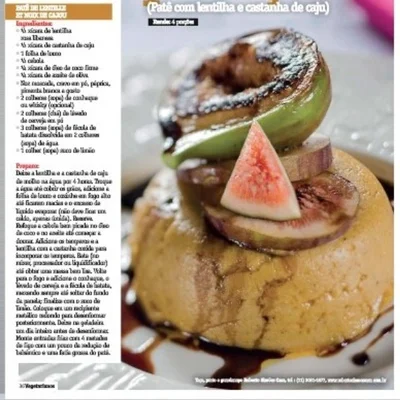 Recipe of Lentil and Cashew Nut Pate with Grilled Figs and Balsamic on the DeliRec recipe website