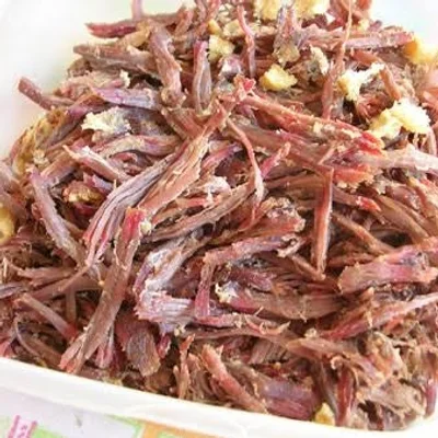Recipe of shredded dried meat on the DeliRec recipe website
