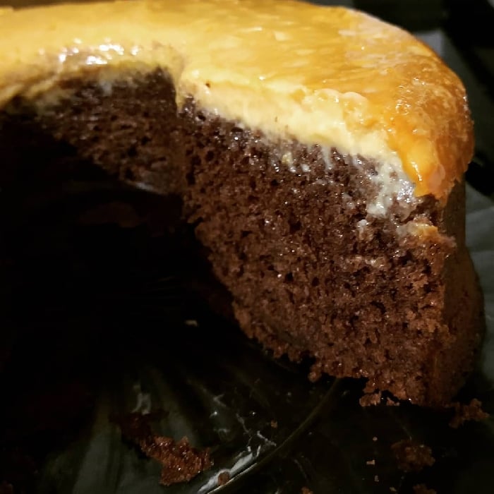 Photo of the Inverted chocolate cake with dulce de leche – recipe of Inverted chocolate cake with dulce de leche on DeliRec