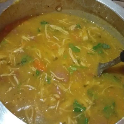 Recipe of cassava soup on the DeliRec recipe website