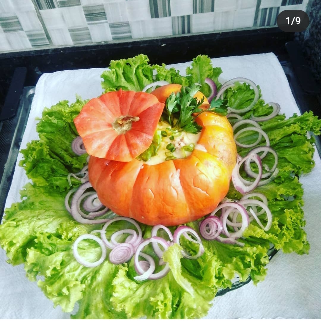 Photo of the Pumpkin stuffed with dried meat – recipe of Pumpkin stuffed with dried meat on DeliRec