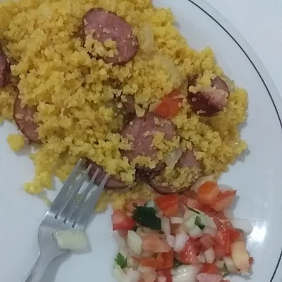 Recipe of Couscous with pepperoni sausage and vinaigrette on the DeliRec recipe website