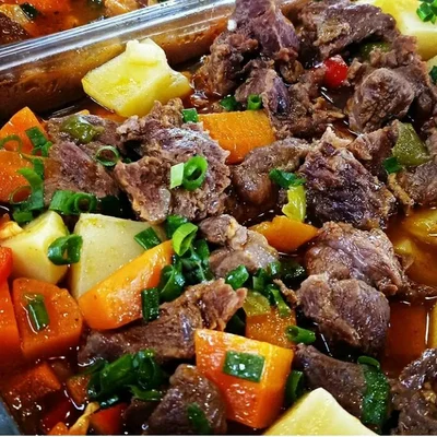 Recipe of Meat with vegetables on the DeliRec recipe website