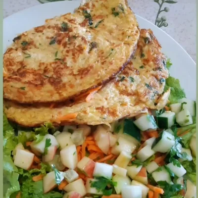 Recipe of vegetable omelet on the DeliRec recipe website