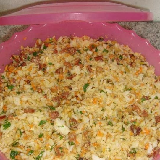 Photo of the Divine farofa rice for barbecue – recipe of Divine farofa rice for barbecue on DeliRec