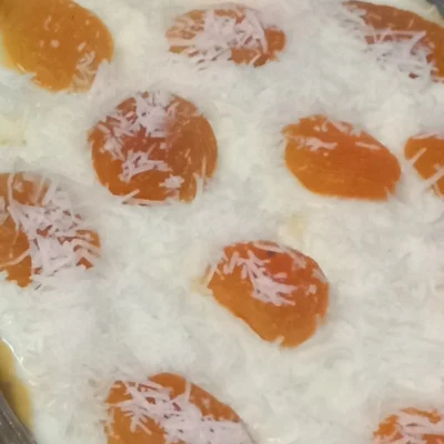 Recipe of Coconut mouse with apricot jam on the DeliRec recipe website