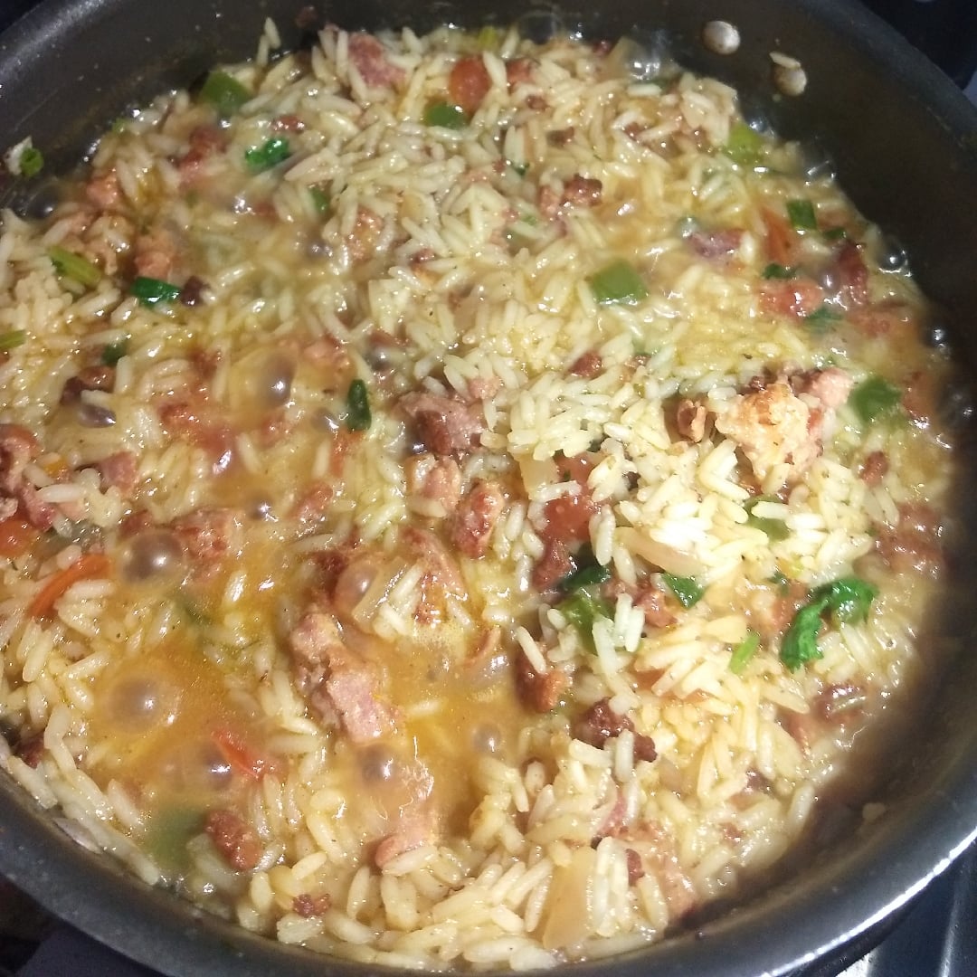 Photo of the Rice with sausage FAST, PRACTICAL and super yummy. – recipe of Rice with sausage FAST, PRACTICAL and super yummy. on DeliRec