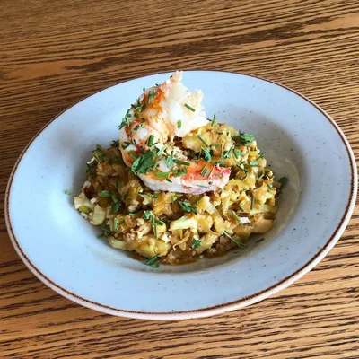 Recipe of Cauliflower “Rice” with Shrimp and Sicilian Lemon on the DeliRec recipe website