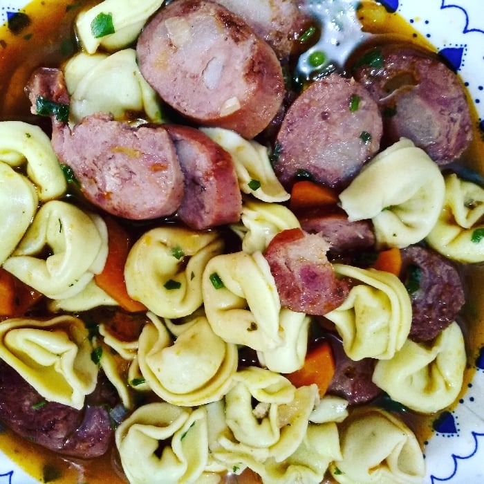 Photo of the CAPELLETI IN BRODO WITH SMOKED SAUSAGE – recipe of CAPELLETI IN BRODO WITH SMOKED SAUSAGE on DeliRec