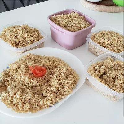 Recipe of Brown rice in the pressure cooker on the DeliRec recipe website