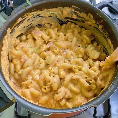 Recipe of Creamy spaghetti pasta on the DeliRec recipe website