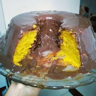 Recipe of Carrot Cake mixed with Dark Chocolate on the DeliRec recipe website