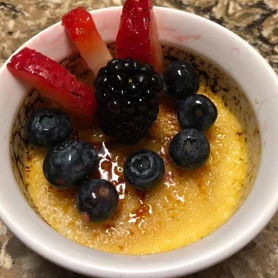 Recipe of pudding with fruit on the DeliRec recipe website