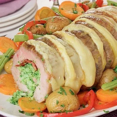 LIZARD WITH VEGETABLES AND CHEESE
