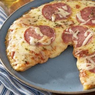 Recipe of HOMEMADE PIZZA WITH POTATO PASTA on the DeliRec recipe website