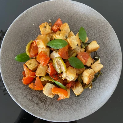 Recipe of tofu caprese on the DeliRec recipe website