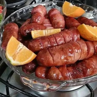 Recipe of sausage with orange on the DeliRec recipe website