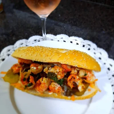 Recipe of shrimp sandwich on the DeliRec recipe website