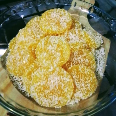 Recipe of Orange Candy with Coconut on the DeliRec recipe website