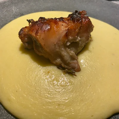 Recipe of Chicken served with soft polenta on the DeliRec recipe website