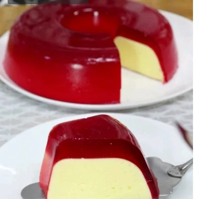Receta de postre con gelatina en el sitio web de recetas de DeliRec