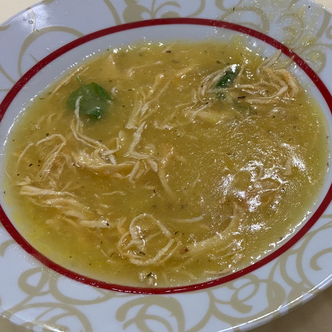 Photo of the Cassava broth with chicken and basil – recipe of Cassava broth with chicken and basil on DeliRec