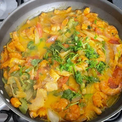Recipe of Shrimp moqueca with jellyfish fillet on the DeliRec recipe website
