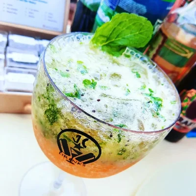 Recipe of Kiwi Gin Tonic 🥝 and Mint with Peach Draft on the DeliRec recipe website