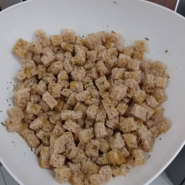 Photo of the croutons in the oven – recipe of croutons in the oven on DeliRec