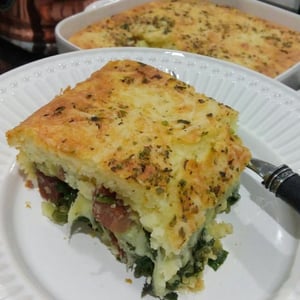 Spinach Pie with Bacon