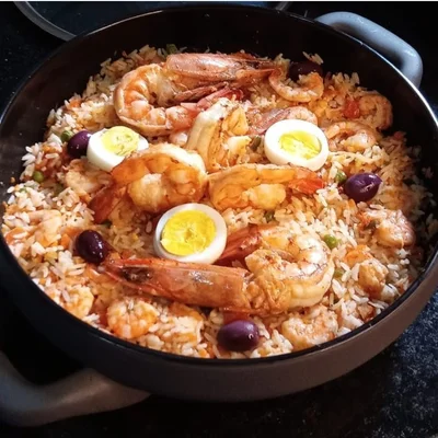 Recipe of rice with shrimp on the DeliRec recipe website
