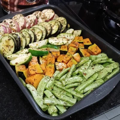 Recipe of vegetables in the oven on the DeliRec recipe website