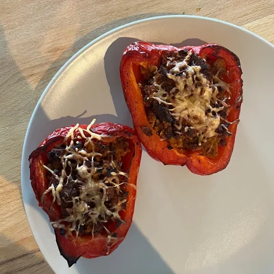 Recipe of Pepper stuffed with smoked tofu on the DeliRec recipe website